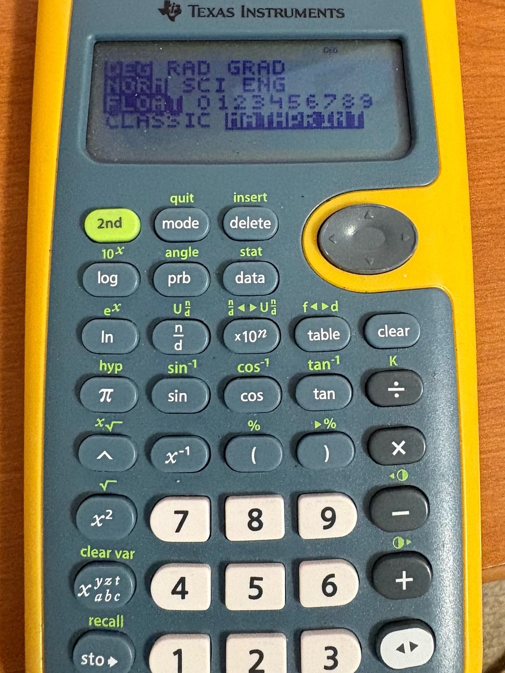 Texas Instruments TI-30XS‎ Multiview Scientific Calculator in Yellow & Blue